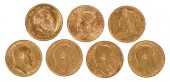 SEVEN FOREIGN GOLD COINSsix go