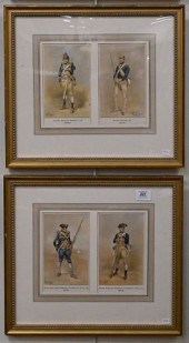 SEVEN FRAMED LITHOGRAPHS AND P