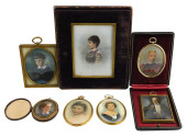 SEVEN FRAMED MINIATURE PORTRAI