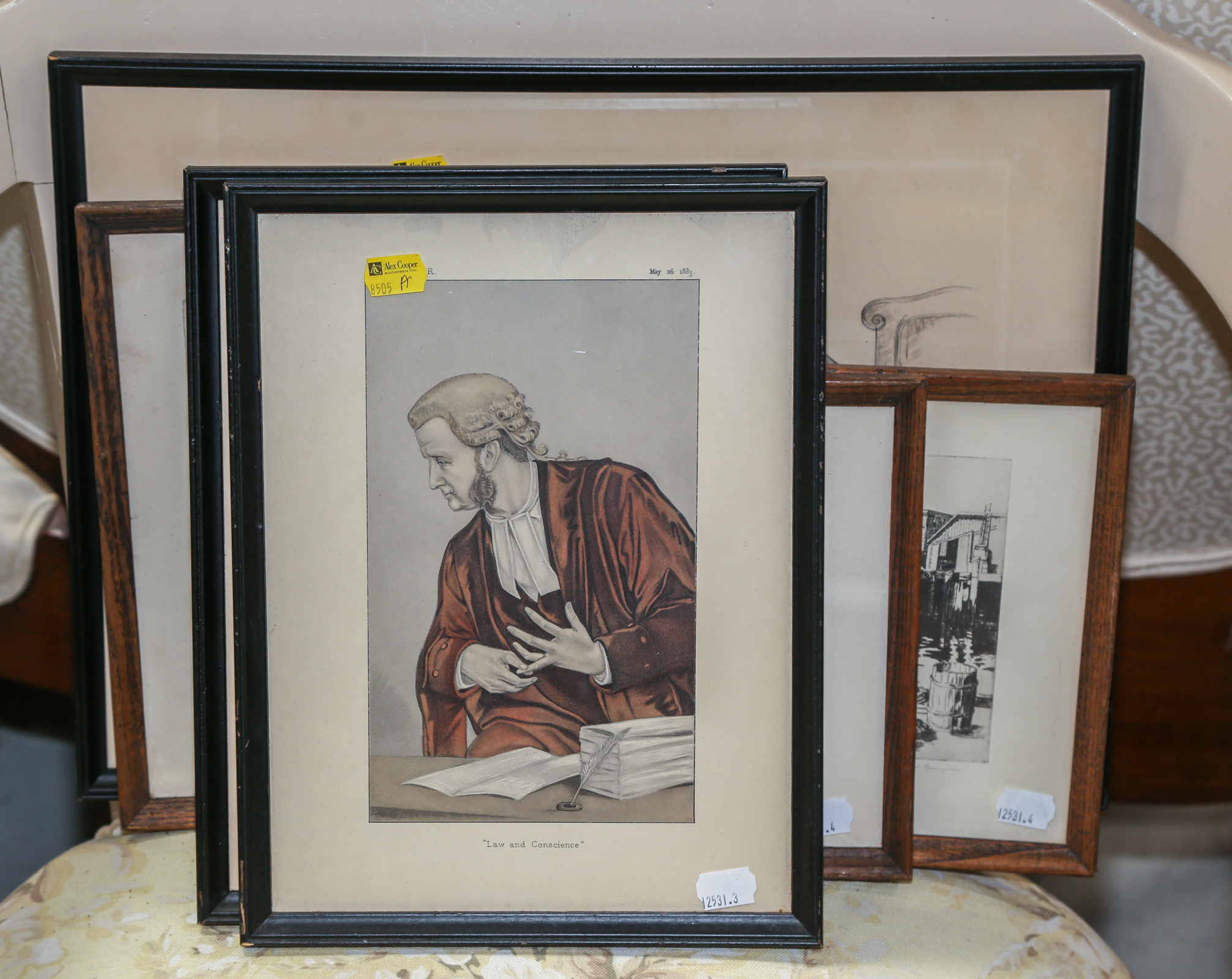 SEVEN FRAMED PRINTS Including