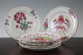 Seven French faience polychrom