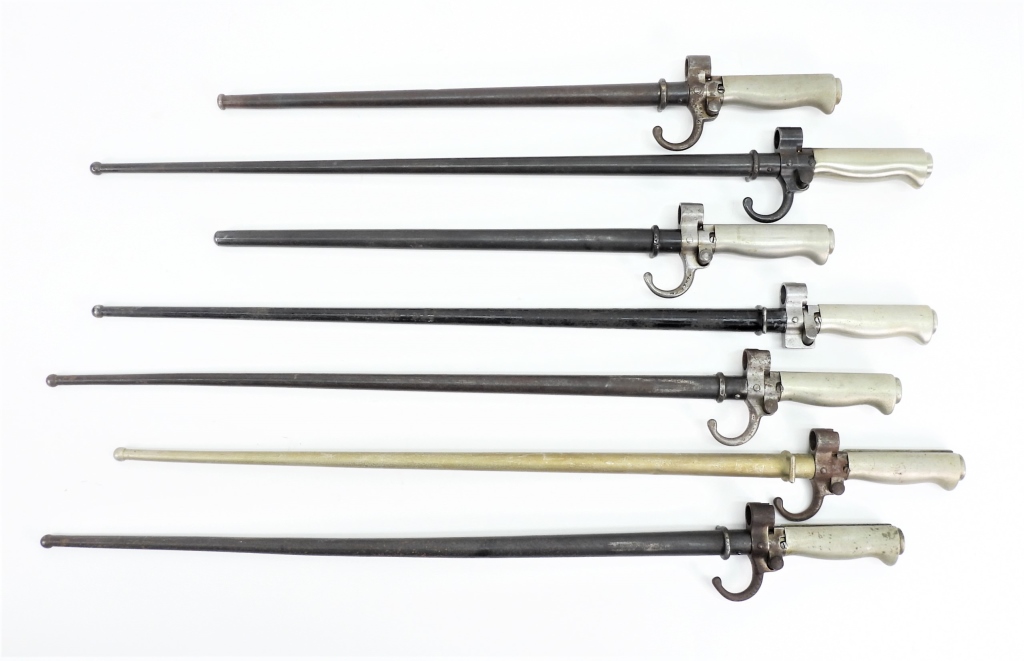 SEVEN FRENCH LEBEL BAYONETS AND