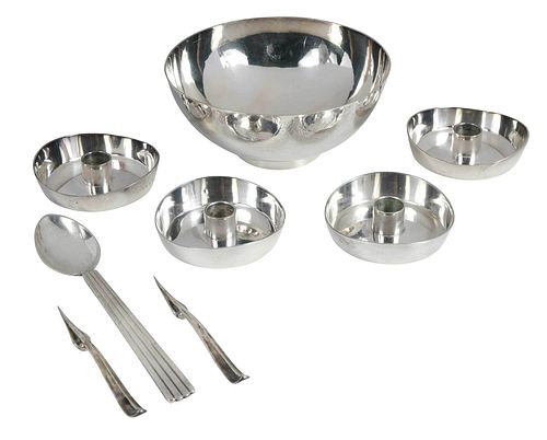 SEVEN GEORG JENSEN STERLING TABLE