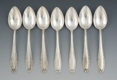 Seven German Silver Tea Spoons