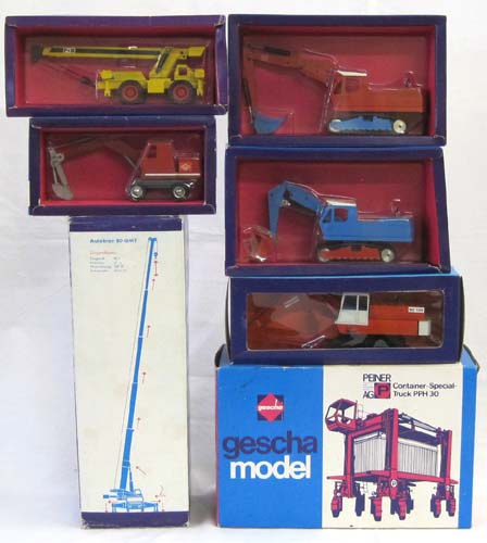 SEVEN GESCHA DIECAST SCALE MODELS