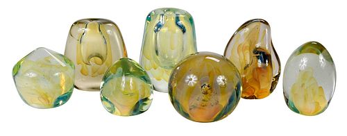 SEVEN GILBERT C. JOHNSON GLASS