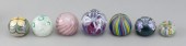 SEVEN GLASS PAPERWEIGHTS 20TH