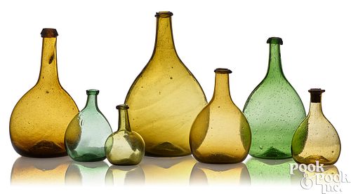 SEVEN GRADUATED GLASS CHESTNUT