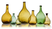 SEVEN GRADUATED GLASS CHESTNUT