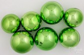SEVEN GREEN GLASS KUGEL ORNAME