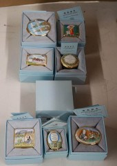 SEVEN HALCYON DAYS ENAMEL BOXE