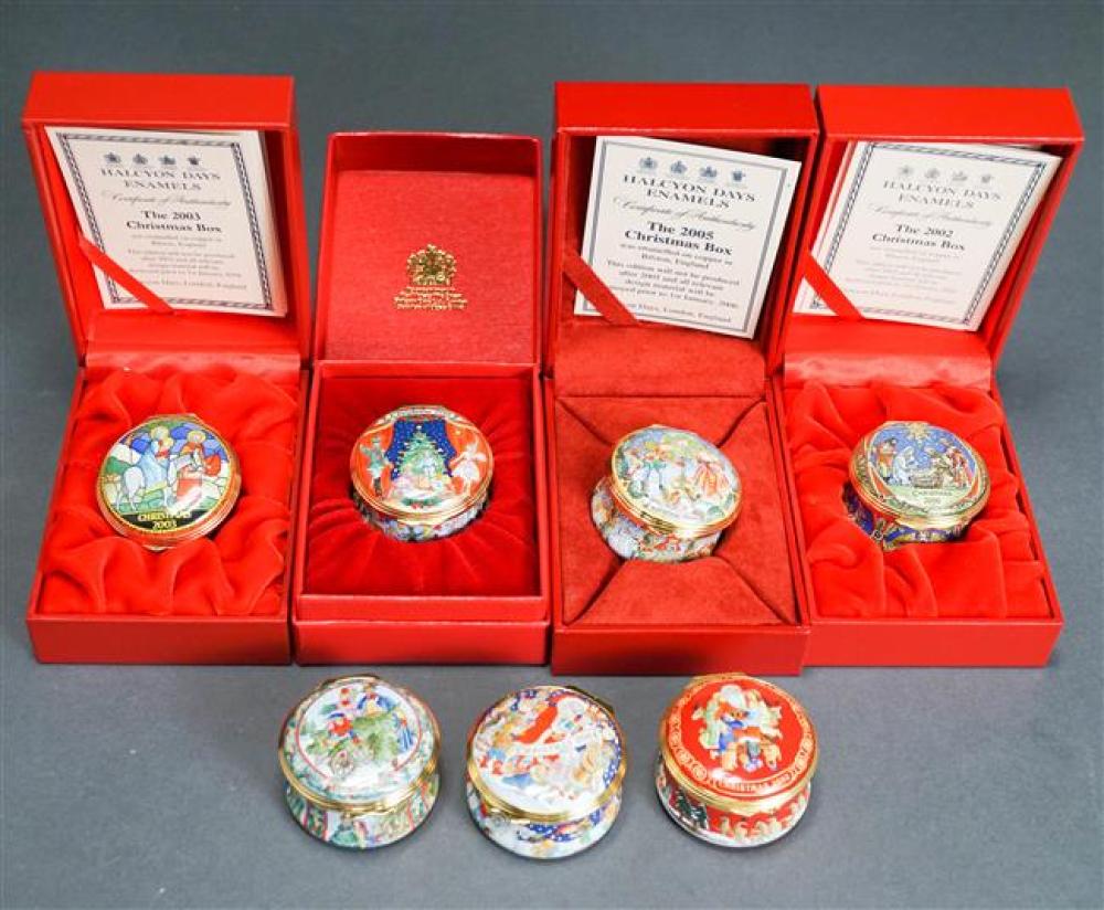 SEVEN HALCYON DAYS ENAMEL CHRISTMAS