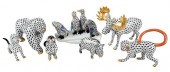 SEVEN HEREND PORCELAIN ANIMALS