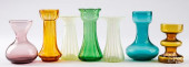SEVEN HYACINTH VASES<br>Seven