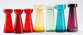 SEVEN HYACINTH VASES<br>Seven