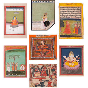 Seven Indian Miniature Paintings 