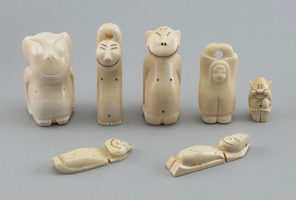SEVEN INUIT BILLIKEN FIGURES
