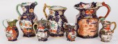 SEVEN IRONSTONE PITCHERS, CREA