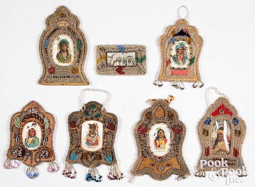 SEVEN IROQUOIS INDIAN BEADED