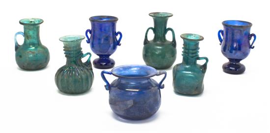 *Seven Italian Blown Glass Vases of