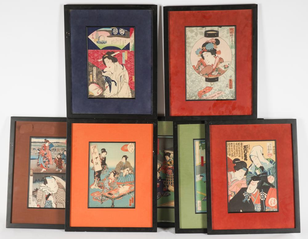 SEVEN JAPANESE COLOR WOODBLOCK