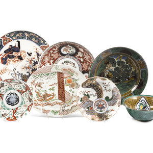Seven Japanese Imari and Kutani