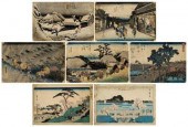 Seven Japanese woodblock print