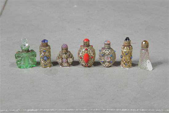 SEVEN JEWELED CZECH GLASS MINIATURE