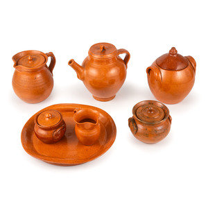Seven Jugtown Pottery Vessels