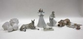 SEVEN LLADRO PORCELAIN FIGURIN