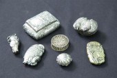 SEVEN MATCH SAFES AND BOXES. I