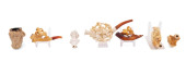 SEVEN MEERSCHAUM CARVED PIPES