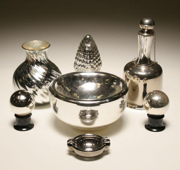 Seven mercury glass table