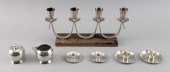 SEVEN METAL TABLEWARES 20TH CE