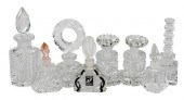 SEVEN MINI CZECH CUT GLASS PER