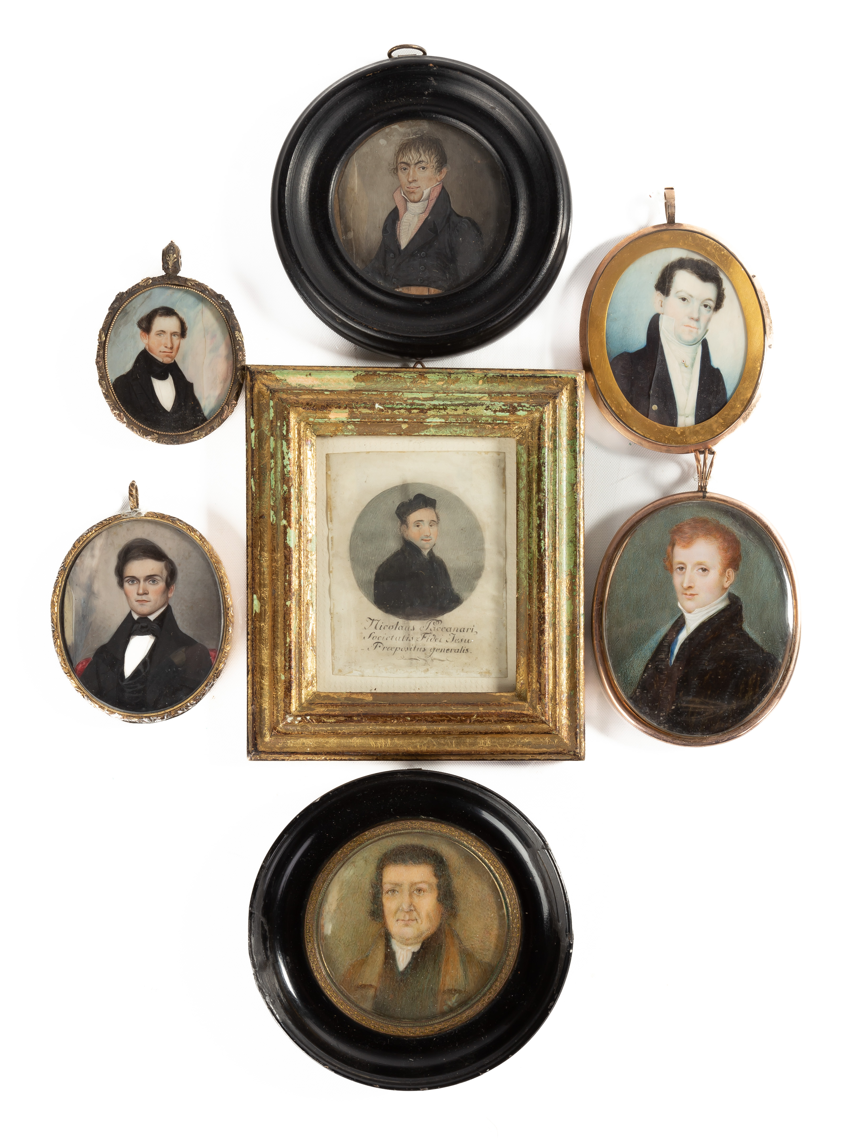 SEVEN MINIATURE PAINTINGS 19th