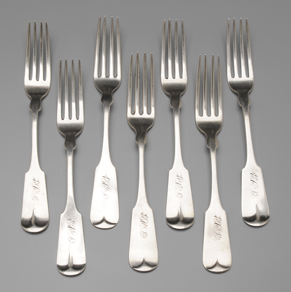 Seven Missouri Coin Silver Forks
