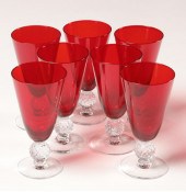 Seven Morgantown ball stem red