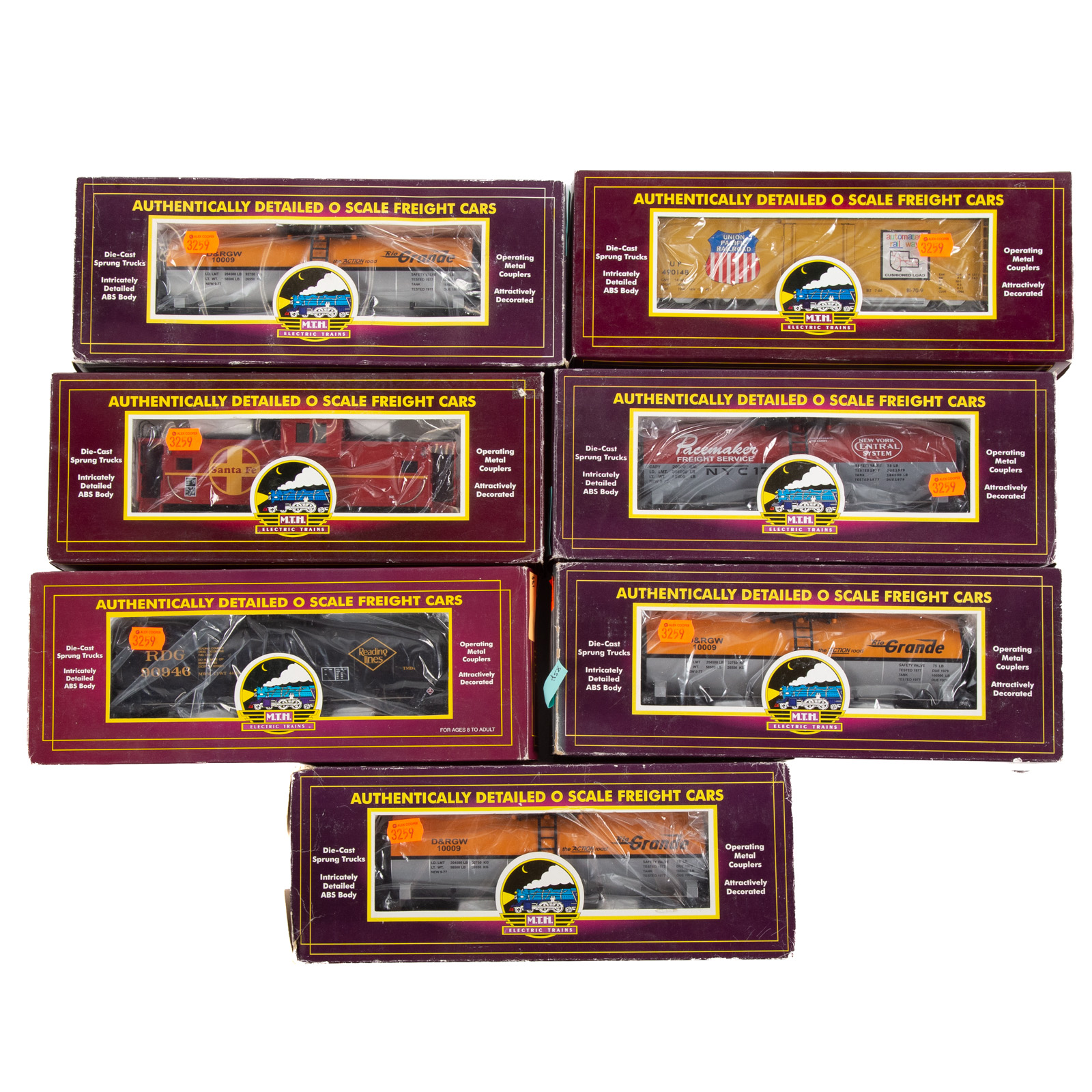 SEVEN M.T.H. FREIGHT CARS