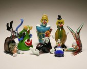 Seven Murano art glass whimsic