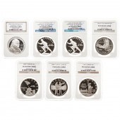 SEVEN NGC GRADED COMMEMORATIVE