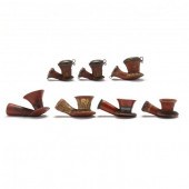 SEVEN ORNATE AUSTRIAN RED CLAY
