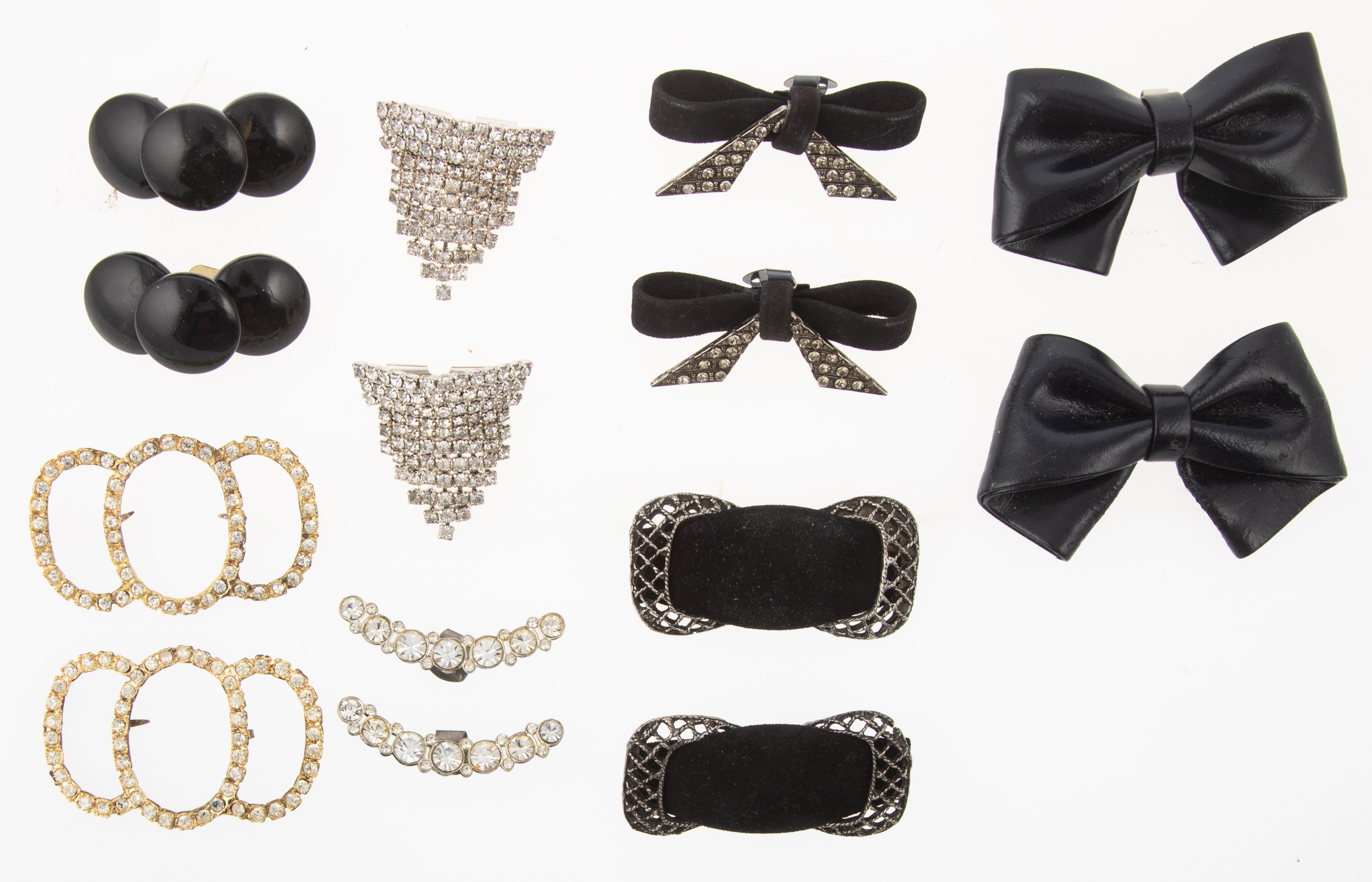SEVEN PAIRS VINTAGE SHOE BUCKLES .