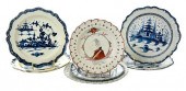 SEVEN PEARLWARE PLATESBritish/