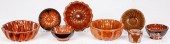SEVEN PENNSYLVANIA REDWARE MOL