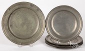 SEVEN PEWTER PLATESSeven pewte