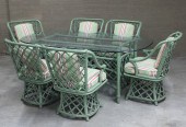 SEVEN PIECE BAMBOO PATIO SET S