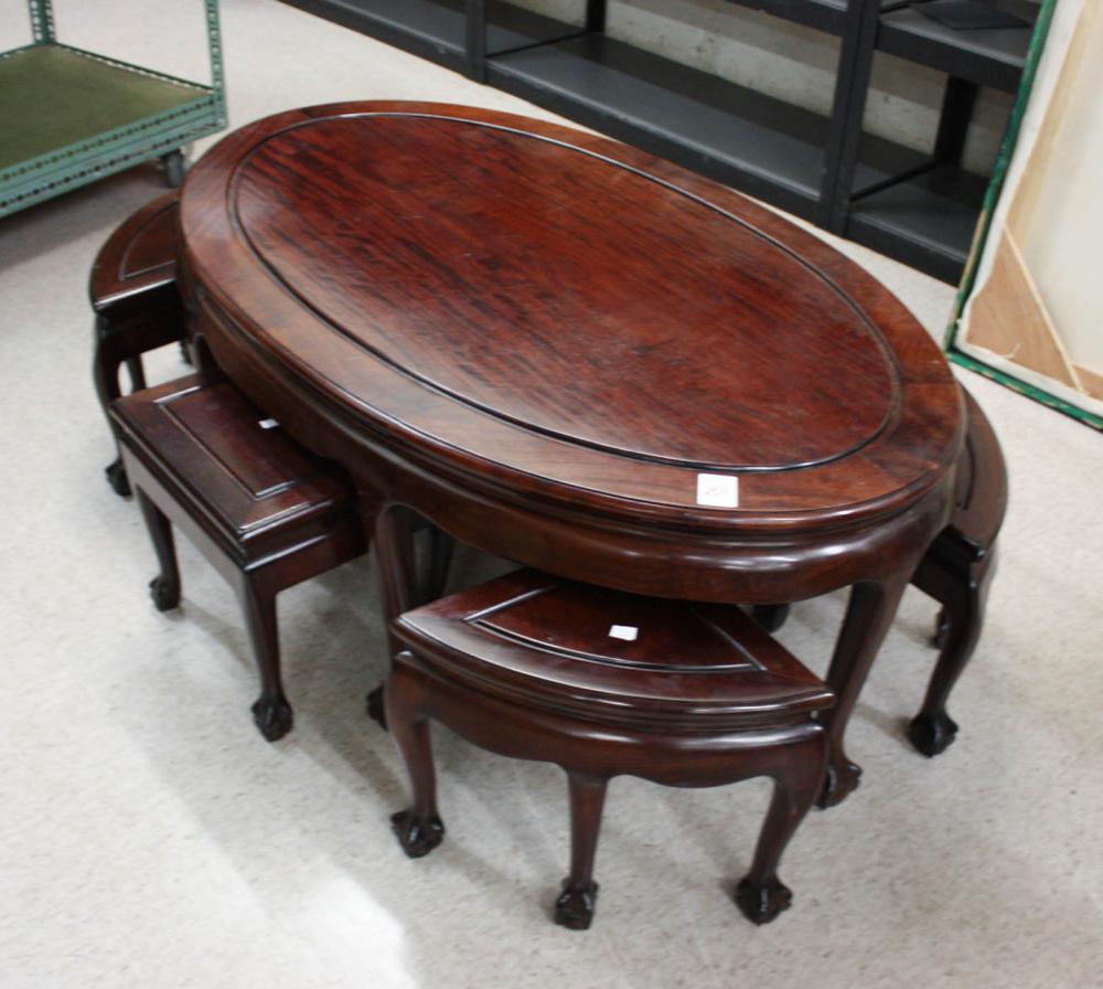 SEVEN-PIECE CHINESE ROSEWOOD