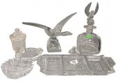 SEVEN PIECE DECORATIVE GLASS L