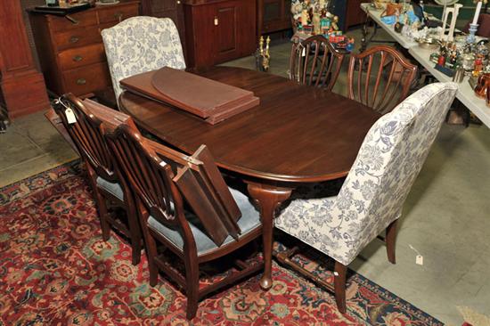 SEVEN PIECE DINING ROOM SET. Walnut